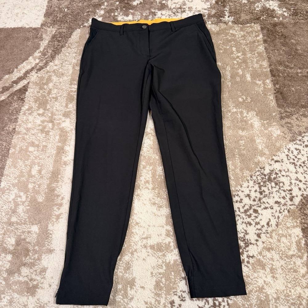 Macade Golf Slim Fit Jogger Pants Men's 34x28 Black Zip Ankle Stretch